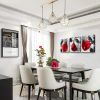 Rose Flower on Black White Canvas For Home Wall Art Decor;  3 Panels Modern Romantic Floral Framed Bedroom Decoration
