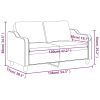 2-Seater Sofa Dark Gray 47.2" Fabric