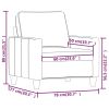 Sofa Chair Black 23.6" Fabric