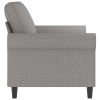 2-Seater Sofa Light Gray 47.2" Fabric