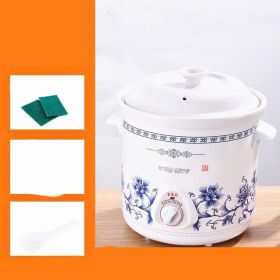 Home White Porcelain Automatic Electric Stew Pot (Option: Mechanical model 1.5L-US)