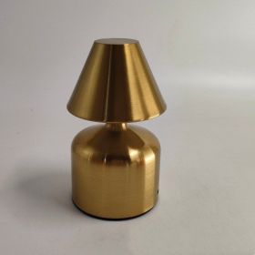 Mini Metal Table Lamp Retro Charging Lamp Creative Dumbbell Night Light (Option: Space Silver-Too Trapezoid-US)