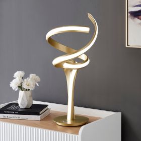 Munich LED Table Lamp// Natural White LED Strip & Touch Dimmer (Color: Gold)