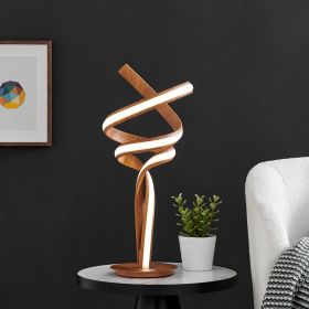 Munich Table Lamp // LED Strip & Touch Dimmer (Color: Wood)