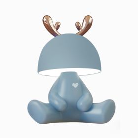 Bluetooth Speaker Rechargeable LED Eye Protection Desk Lamp (Option: Blue-Deer-With Bluetooth)