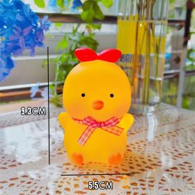 Cartoon Luminous Toy Children Cute Led Small Night Lamp (Option: Chicken Yellow Medium)