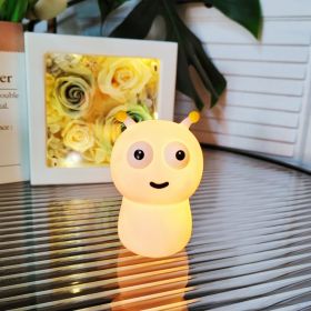 Cartoon Luminous Toy Children Cute Led Small Night Lamp (Option: Cabbage Worm Pink Large)