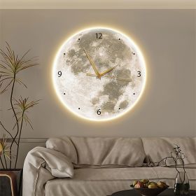 Moon Wall Clock, Moon Ambient night lights, Kids Room Lightings (style: Textured Surface)