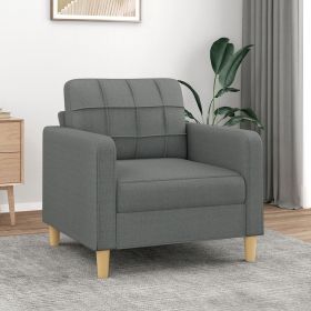 Sofa Chair Dark Gray 23.6" Fabric (Color: gray)