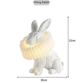 Creative Designer Simple Bedroom Table Lamp (Option: European Standard-Sitting Posture White)