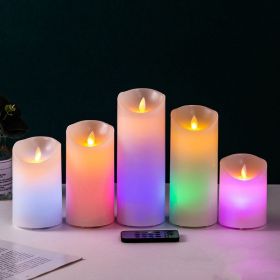 LED Electronic Candle Lamp Layout Props (Option: Discoloration-Five piece set)